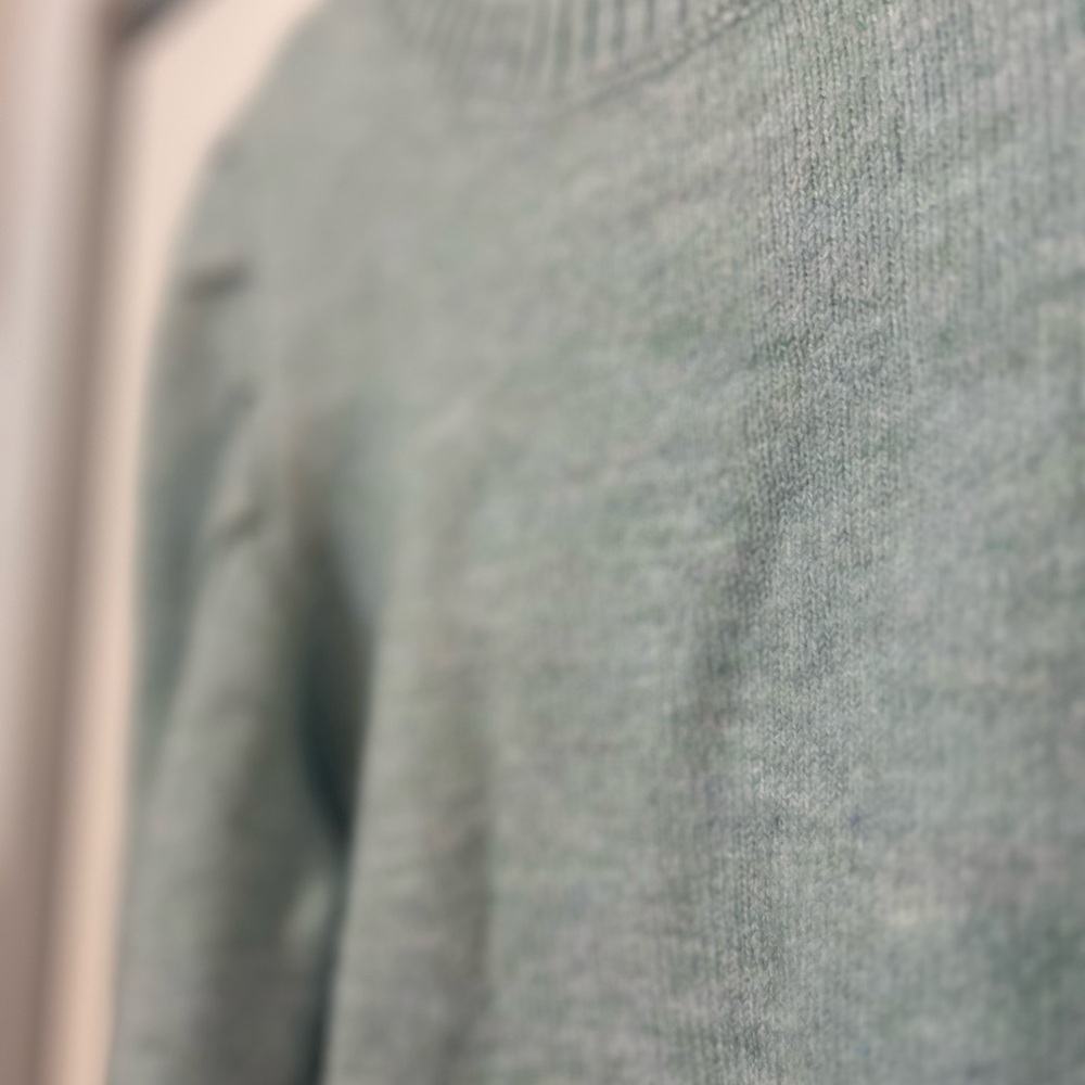 Wild Fable Cropped Puff Sleeve Knit Sweater Mint Green Size M - Picture 6 of 7